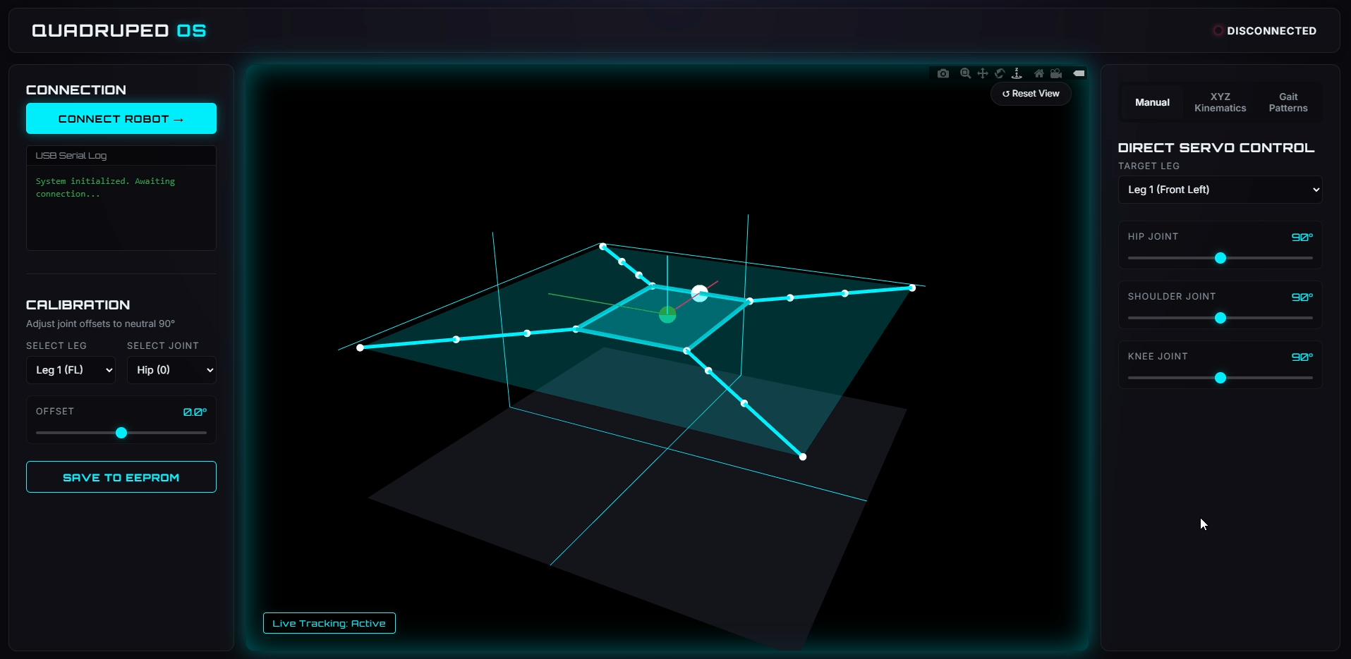 Quadruped Robot & Custom Web OS
