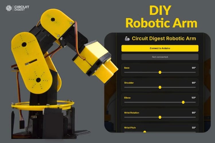 DIY Arduino Robotic Arm project cover