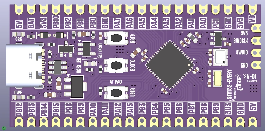 STM32-Every: Compact STM32F411 Development Board
